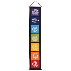 Striscione da appendere a parete simbolo chakra lungo 1,6 m decorazione casa regalo - Foto 1 di 1
