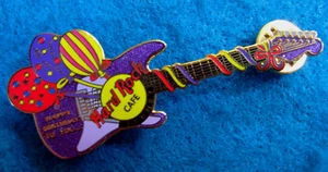 RARE SYDNEY *HAPPY BIRTHDAY TO YOU PURPLE FENDER STRAT GUITAR Hard Rock Cafe PIN - Picture 1 of 1