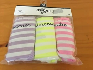 New Oshkosh 3 Pack Underwear Girls Panties Stripes - Picture 1 of 2