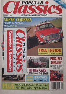 Popular Classics 01/1990 featuring Mini Cooper, Triumph, Borgward Isabella Volvo - Picture 1 of 2
