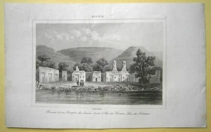 1843 TEMPLO INCA EN ISLA DE LA LUNA, LAGO TITICACA, BOLIVIA, #5 - Imagen 1 de 1