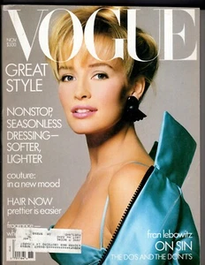 Vogue November 1986 Estelle Lefebure Christy Turlington Cindy Crawford - Picture 1 of 1