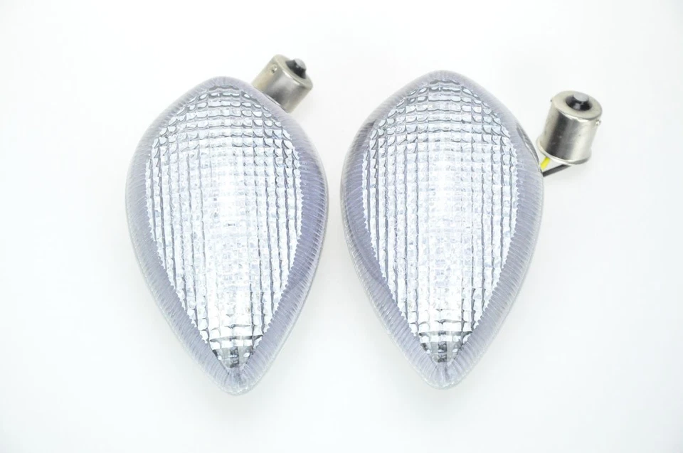 Señal de giro LED compatible con Yamaha R1 R3 R6 FZ6/R FZ1/8 FZ07/09 MT07/09 XSR700/900 transparente Foto 1 de 4