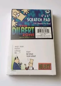 The Dilbert Zone 4" x 6" SCRATCH PAD NOTE 150 SHEETS New Sealed 1998 Ampad - Picture 1 of 4