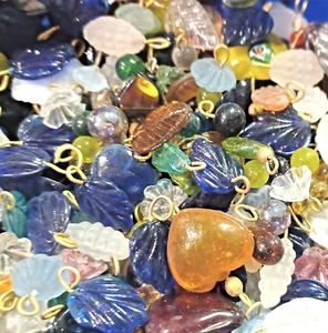 50x Bulk Drop Perlen Charms Blumen Perle Menge Herzen Schmuckherstellung Ohrringe zum Selbermachen - Bild 1 von 8