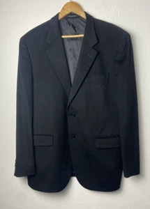 harrods blazer Jacket Men’s Size 54 Cashmere wool Blend Black - Picture 1 of 10