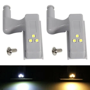 2x Scharnier LED Sensor Nachtlicht 0.5W Schrank Kleiderschrank Tür Lampe 2 STÜCK - Bild 1 von 3