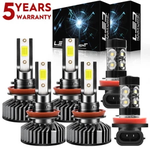 For Ford Fusion 2019-2020 LED Headlight Bulbs High Low Beam Fog Light White F2QC - Bild 1 von 11