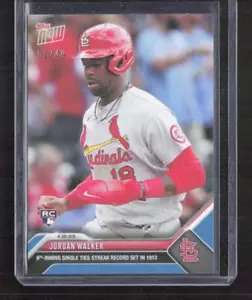 2023 Topps Now #110 Jordan Walker RC blu 1/49 - Foto 1 di 2