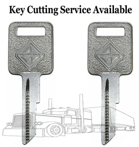 Qty 2 International Navistar Logo Key Blank Ignition Door Big Semi Truck 321490 - Foto 1 di 2