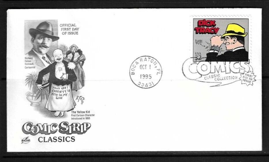 USA SC # 3000m Dick Tracy - Comic Strip Classics - FDC . Artcraft Cachet - Image 1 of 1