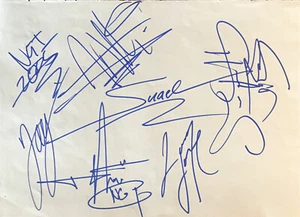 Negative Finnish glam rock band autograph signed 8"x12" paper - Picture 1 of 1