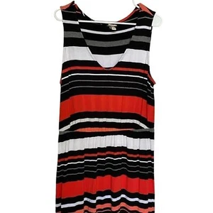 Merona Red Striped sleeveless Tank Dress - Picture 1 of 8