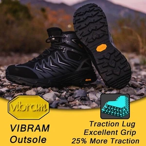 Men's Waterproof Hiking Boots, 6 Inch Slip Resistant Light Weight Outdoor Boots - Picture 1 of 11