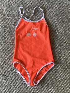 Bonpoint Girls Cherry Logo Swimsuit - Size 4 - Picture 1 of 4