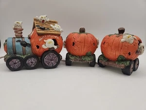 Halloween Calabaza Jack O Linterna Tren Iluminado Eléctrico Fantasmas Murciélagos Espeluznante - Imagen 1 de 23