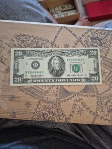 1993 UNCIRCULATED $20 Federal Reserve Note. VERY CRISP! B Block - Picture 1 of 3