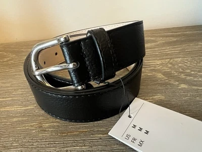 Cinto social feminino H&M preto couro sintético tamanho M novo com etiquetas - Imagem 1 de 4