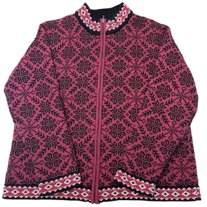 Vintage LL Bean Nordic Pullover Damen XL Strickjacke 100% Baumwolle Strick Full Zip - Bild 1 von 7