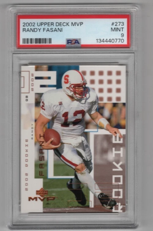 RANDY FASANI 2002 PACIFIC HEADS UPDATE FOOTBALL ROOKIE #25 PSA 9 MINT PANTHERS - Image 1 of 2
