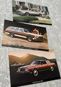 1979 BUICK ADVER. POSTCARDS Set Of 3 LESABRE SPORT COUPE, ESTATE WAGON, RIVIERA - Picture 1 of 5