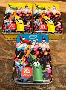 Lot of Three 3 CRAYOLA Collectible Tins, Toddler Artist Coloring - Picture 1 of 7
