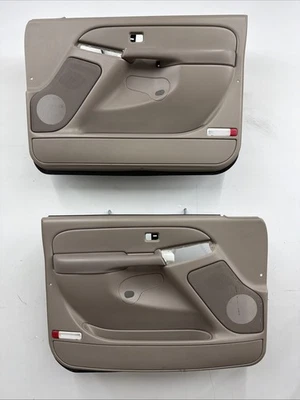 03-07 Chevrolet Silverado Tahoe GMC Sierra Yukon Pair Door Panels OEM Neutral - Image 1 of 4