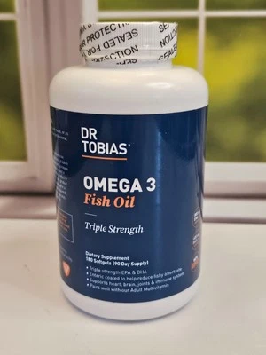 Aceite de pescado Dr. Tobias Omega 3, 2000 mg triple fuerza 180 unidades (paquete de 1) 25/11 Foto 1 de 4
