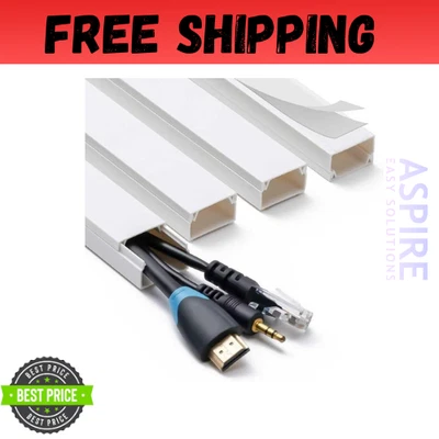 线缆隐藏器,58 英寸电缆挂钩,墙线电缆,可喷漆电缆 Cov — 第 1/4 张图片