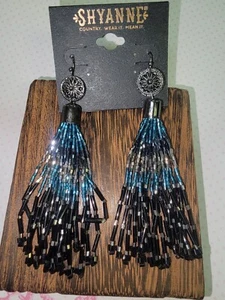 Product Name: Shyanne Women's Enchanted Forest Deep Teal Seed Bead Fringe... - Picture 1 of 5