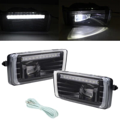  LED Fog Lights White DRL For 07-15 Silverado 1500 2500HD 3500HD Suburban - Image 1 of 4