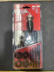 Milwaukee 49-22-5602 15PC SAE Gewindebohrer und Schneideisen Set mit Sechskant-LOK 2-in-1 Griff. Neu. - Bild 1 von 4