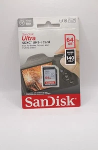 New SanDisk Ultra SDXC UHS-I Card 64GB Memory Card 140mb - Picture 1 of 1