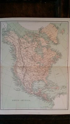 1870'S ANTIQUE MAP NORTH AMERICA CANADA - GEORGE VIRTUE LONDON - Image 1 of 4