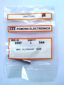 Spina telefonica ITT Pomona 2957 - BNC (F) A SPINA PHONO, NOS - Foto 1 di 4