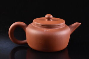 F2655: XF Chinese Brown pottery TEAPOT Kyusu Sencha