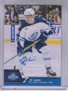 2014-15 Upper Deck AHL Autographs #1 J.C. Lipon Auto