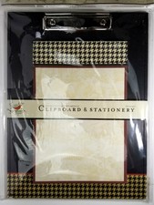 Fiddlestix Paperie Clipboard & Stationary Gift Set Retro Style New! 