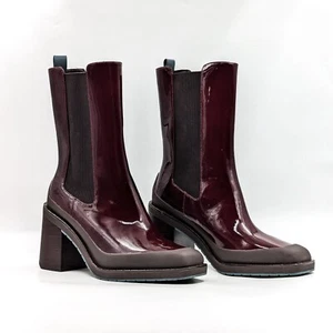 Stivali eleganti metà polpaccio Tory Burch donna spedizione rosso vernice taglia 11 - Foto 1 di 11