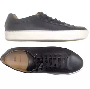 Zapatilla deportiva baja clásica de cuero negra Hugo Boss Mirage ITALIA 12/45 - Imagen 1 de 4