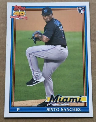 2021 Topps Archives #188 Sixto Sanchez Rookie Card Miami Marlins - Image 1 of 2