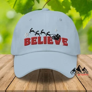 Christmas Believe Santa Claus Baseball Cap Dad Hat for Men Women - Picture 1 of 24