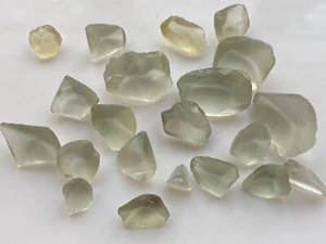 Facet Grade Clean Natural Green Amethyst Rough Gemstone 15 Grams 9 stones - Picture 1 of 4