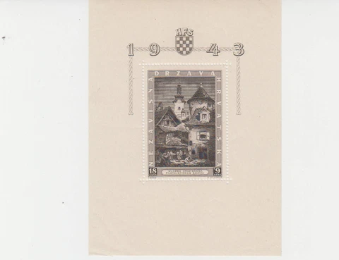 Croatia - 1944 - SC B69 - NH - Souvenir sheet Cover