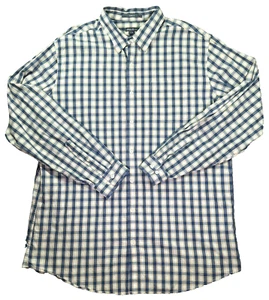 Eddie Bauer Classic Fit Shirt Mens XL Tall Striped Blue Business Casual Play - Picture 1 of 13