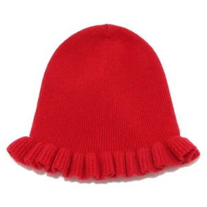 4374U cuffia bimba IL GUFO lana rosso red wool hat kid girl - Foto 1 di 4