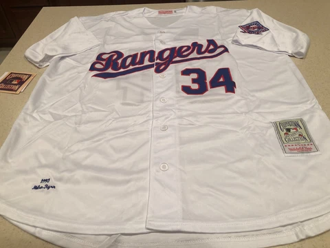 Mitchell & Ness Cooperstown Collection 1993 Rangers Nolan Ryan Jersey - Mens XL Cover