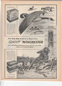 Original 1955 Winchester Magazine Ad "For the Big Hunt or a Day's Fun" - Picture 1 of 1