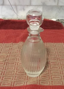 Vintage Hazel Atlas Glass Co./Clear Ribbed Jar Apothecary-Cruet With Top - Picture 1 of 4