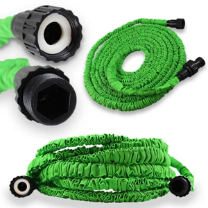 B2G1 Free 50 Feet 50FT Expandable Flexible Garden Lawn Water Hose Nozzle Green - Picture 1 of 12